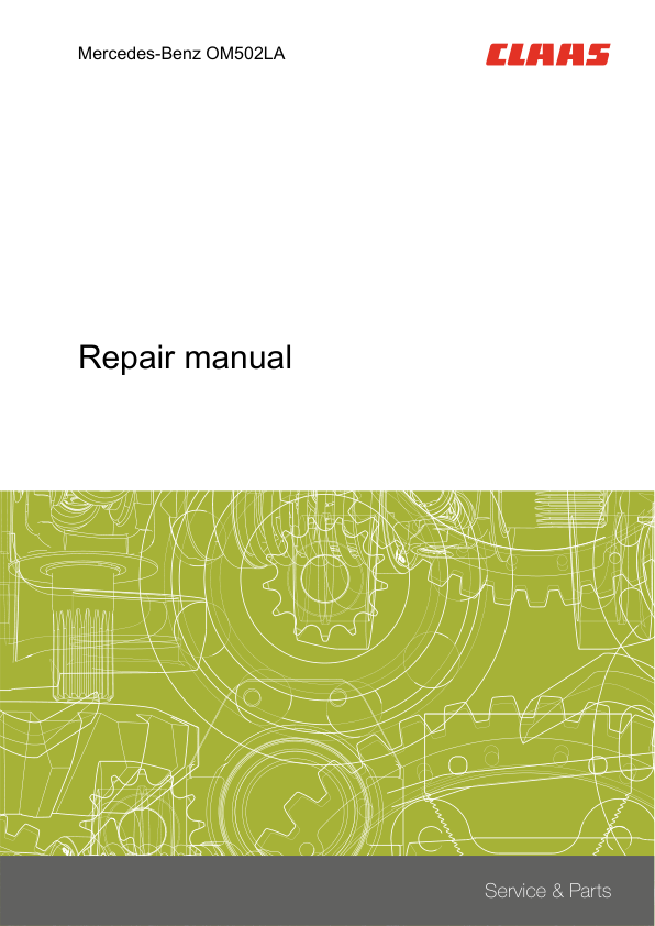 Claas Mercedes Benz OM502LA Engine Repair Manual - Image 2