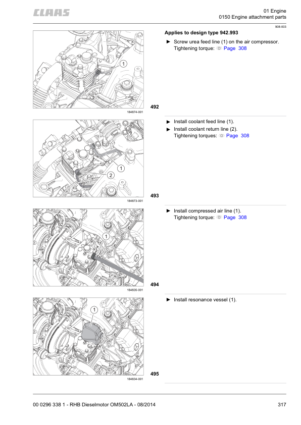 Claas Mercedes Benz OM502LA Engine Repair Manual - Image 9