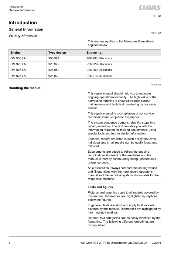 Claas Mercedes Benz OM906LA OM926LA Engine Repair Manual - Image 4