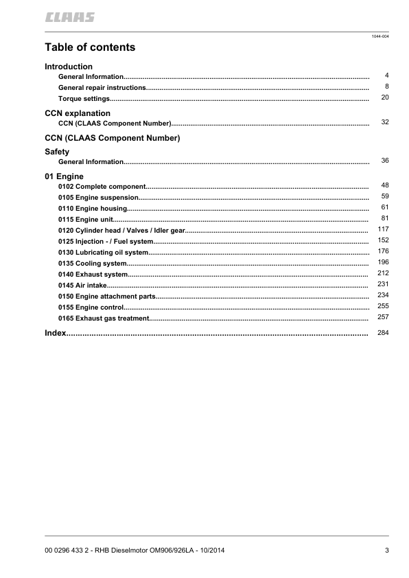 Claas Mercedes Benz OM906LA OM926LA Engine Repair Manual - Image 3