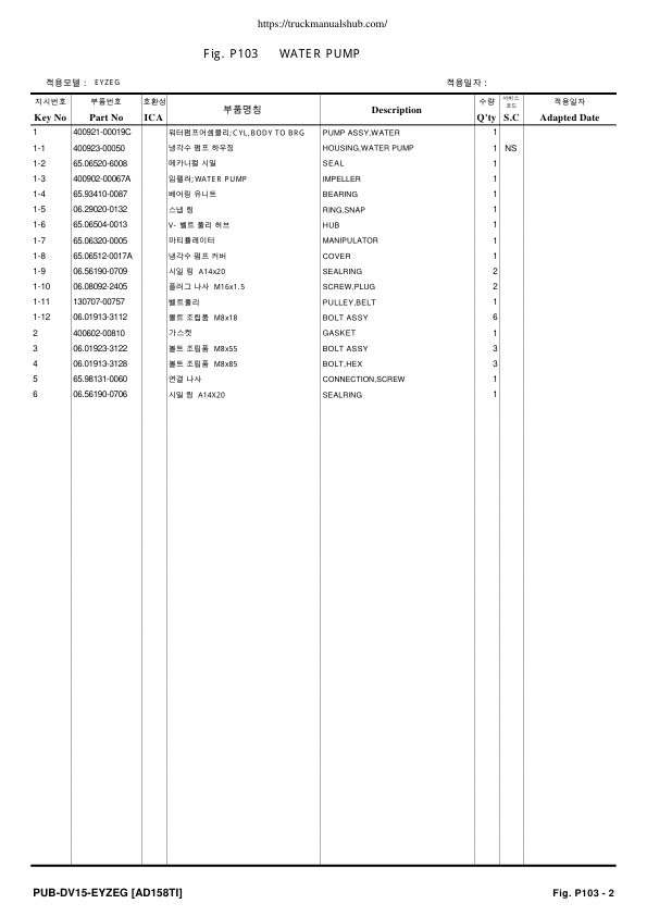 Doosan AD158TI Engine Parts Catalog - Image 8