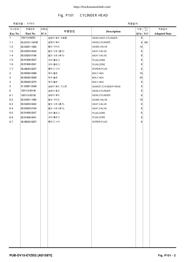 Doosan AD158TI Engine Parts Catalog - Image 4