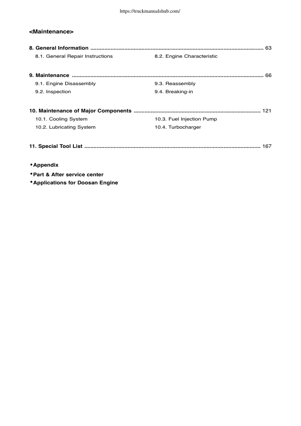 Doosan D1146 D1146T P086T1 PU086 PU086T Diesel Engine Operation and Maintenance Manual - Image 5