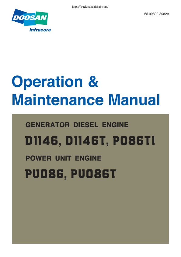 Doosan D1146 D1146T P086T1 PU086 PU086T Diesel Engine Operation and Maintenance Manual - Image 2