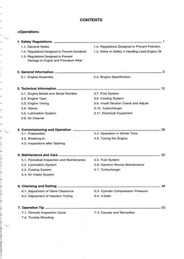 Doosan D1146 D1146T PO86TL Generator Diesel Engine Operation and Maintenance Manual - Image 6