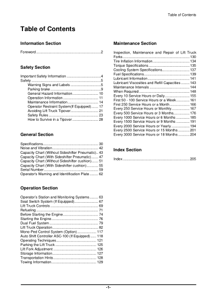 Doosan D20S-5 Forklift Operation and Maintenance Manual - Image 4