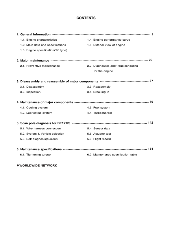 Doosan DE12 DE12T DE12TI DE12TIS Diesel Engine Workshop Manual - Image 4