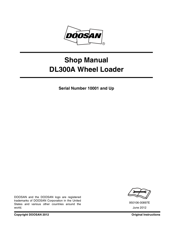 Doosan DL300A Wheel Loader Workshop Manual 10001 and Up - Image 2