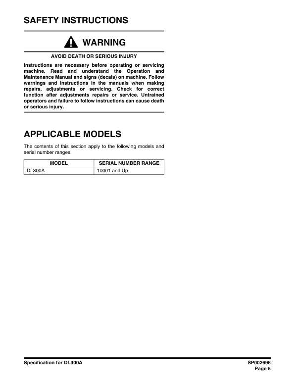 Doosan DL300A Wheel Loader Workshop Manual 10001 and Up - Image 11