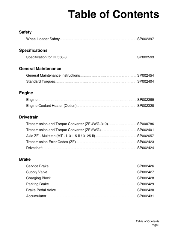 Doosan DL550-3 Wheel Loader Workshop Manual 10001 and Up - Image 3