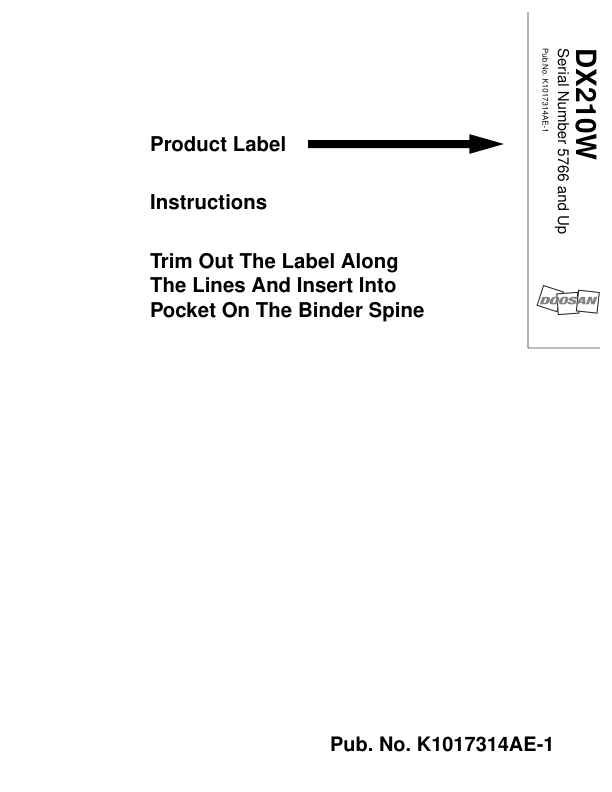 Doosan DX210W Excavator Workshop Manual 5766 and Up - Image 4