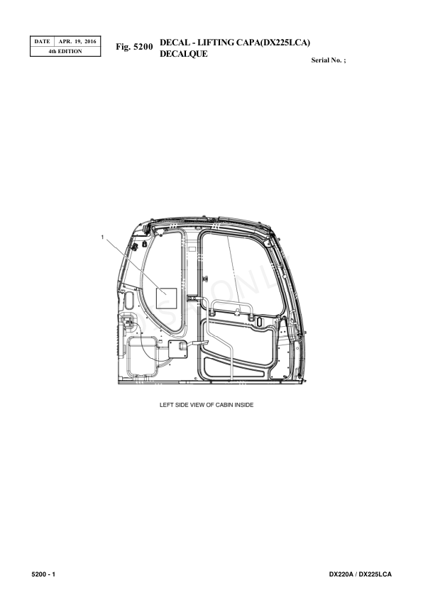 Doosan DX220A DX225LCA Excavator Parts Catalog - Image 8