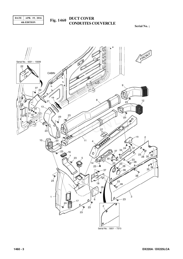 Doosan DX220A DX225LCA Excavator Parts Catalog - Image 7