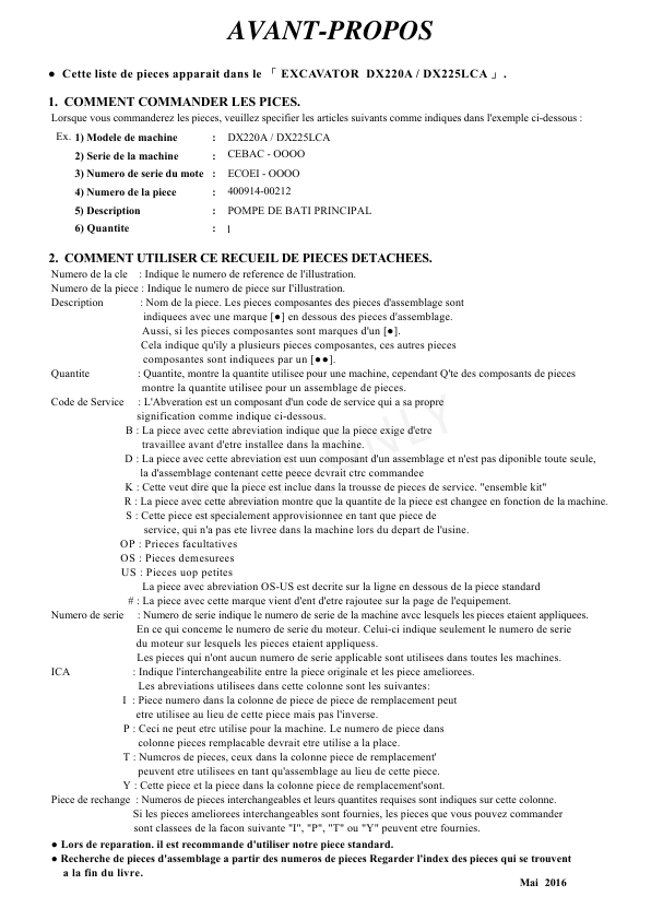 Doosan DX220A DX225LCA Excavator Parts Catalog - Image 5