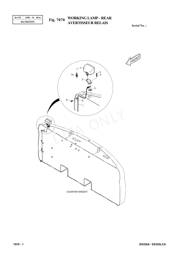 Doosan DX220A DX225LCA Excavator Parts Catalog - Image 10