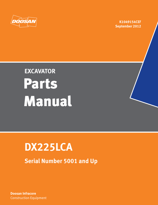 Doosan DX225LCA Excavator Parts Manual 5001 and Up - Image 2