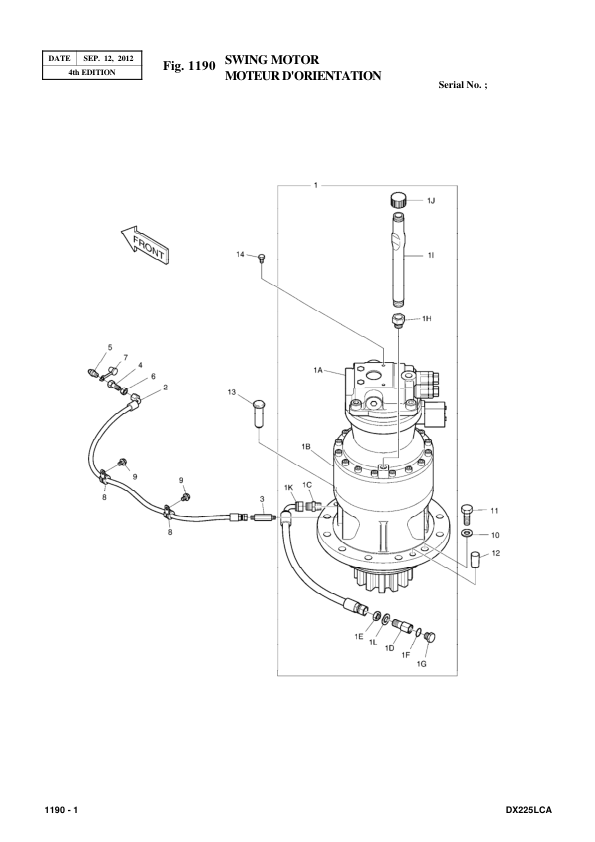 Doosan DX225LCA Excavator Parts Manual 5001 and Up - Image 10