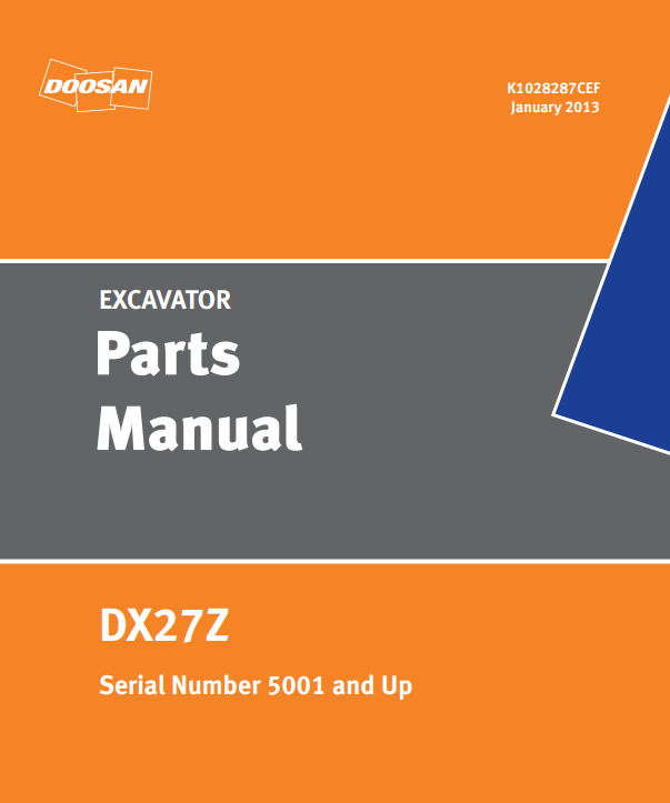 Doosan DX27Z Excavator Parts Catalog - Image 2