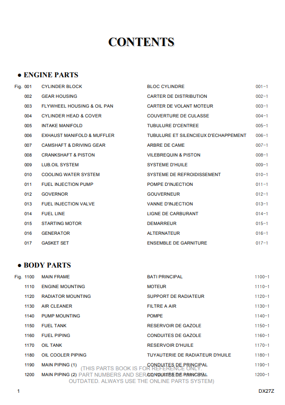 Doosan DX27Z Excavator Parts Catalog - Image 4