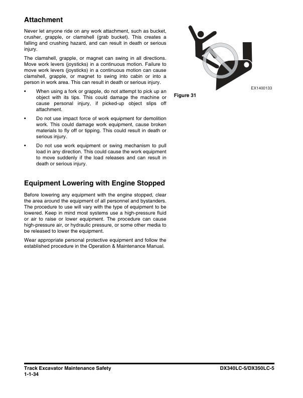 Doosan DX340LC-5 DX350LC-5 Excavator Workshop Manual 1001 and Up - Image 7