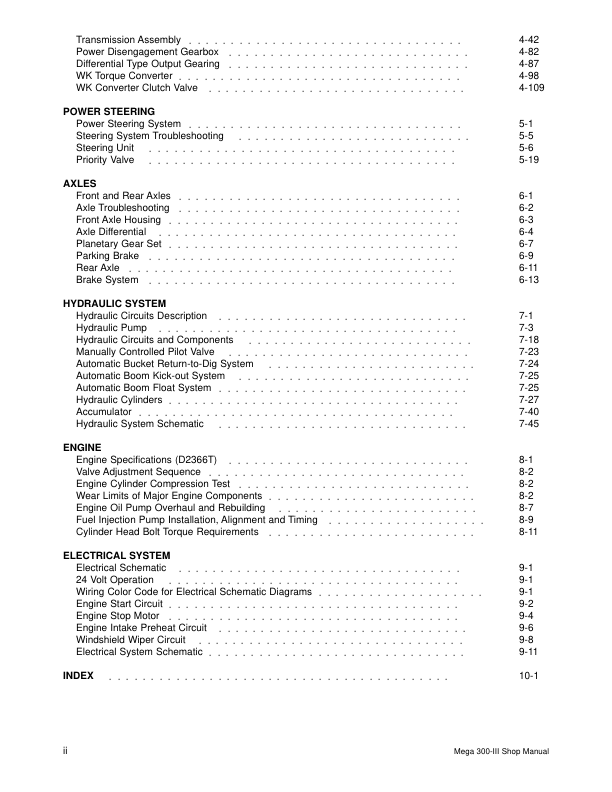 Doosan Daewoo M300-3 Wheel Loader Workshop Manual 0001 and Up - Image 4