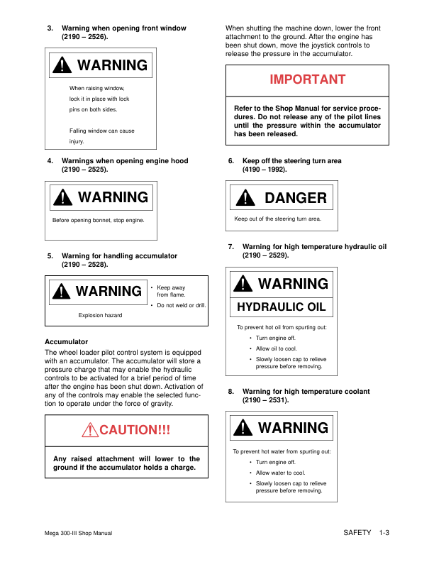 Doosan Daewoo M300-3 Wheel Loader Workshop Manual 0001 and Up - Image 7