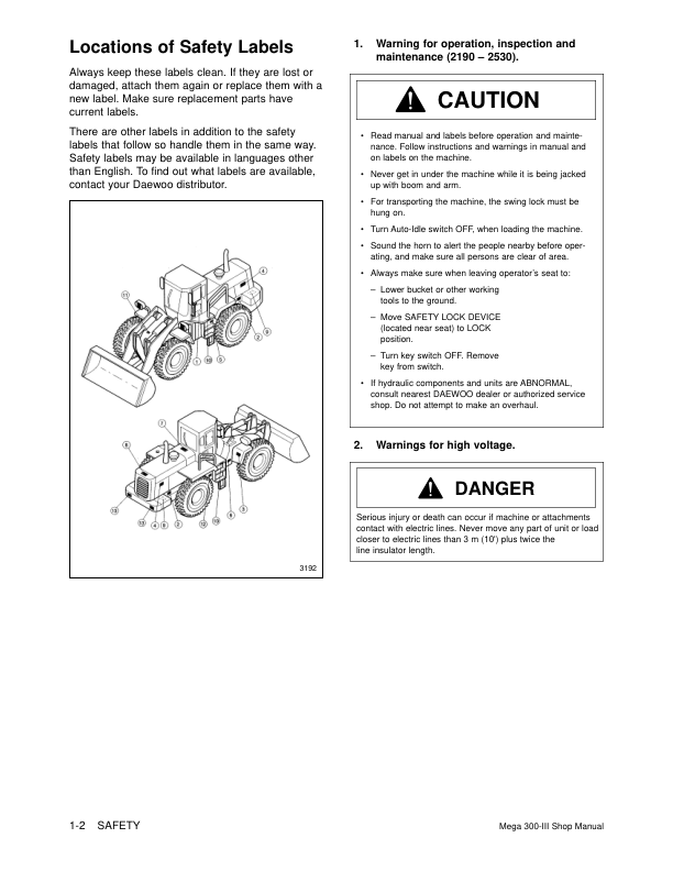Doosan Daewoo M300-3 Wheel Loader Workshop Manual 0001 and Up - Image 6