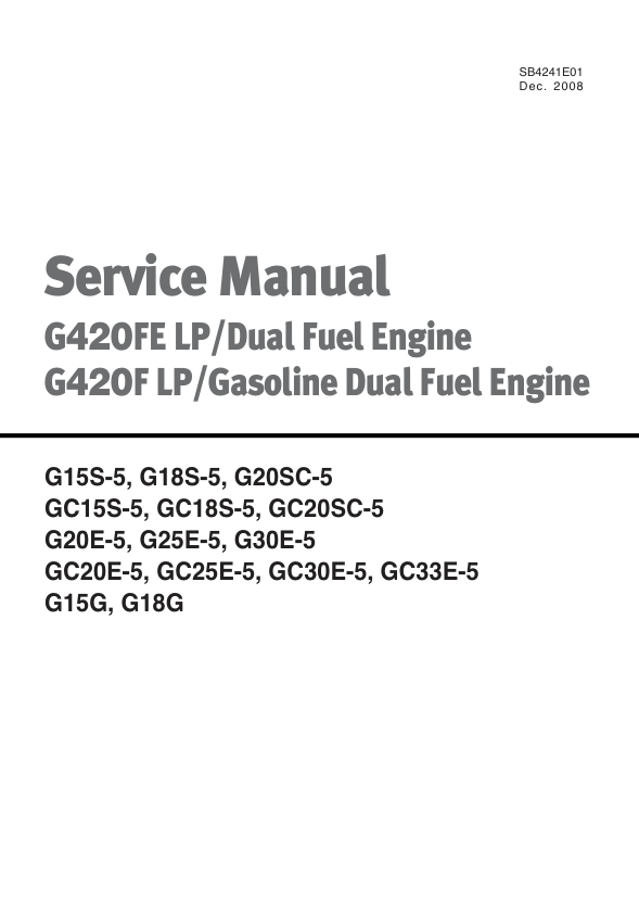 Doosan G420FRE G420F LP Engine Service Manual - Image 2