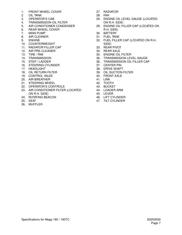 Doosan M160 160TC Wheel Loader Workshop Manual 1021 and Up 1001 and Up - Image 10