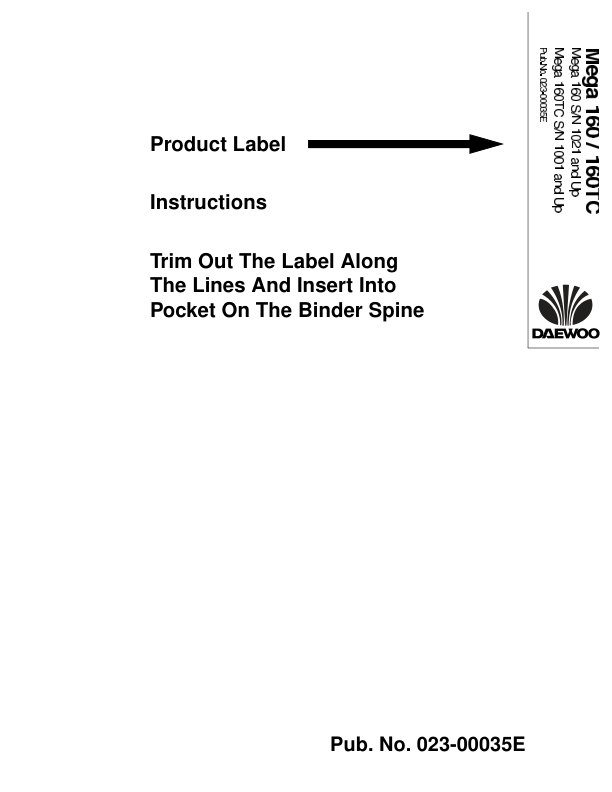 Doosan M160 160TC Wheel Loader Workshop Manual 1021 and Up 1001 and Up - Image 3