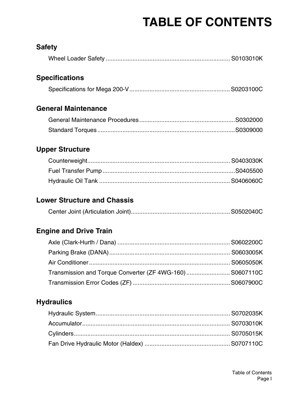 Doosan M200-V Wheel Loader Workshop Manual 1001 and Up - Image 4