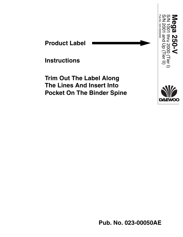 Doosan M250-V Wheel Loader Workshop Manual Thru 1001 Tier I 2001 and Up Tier II - Image 3