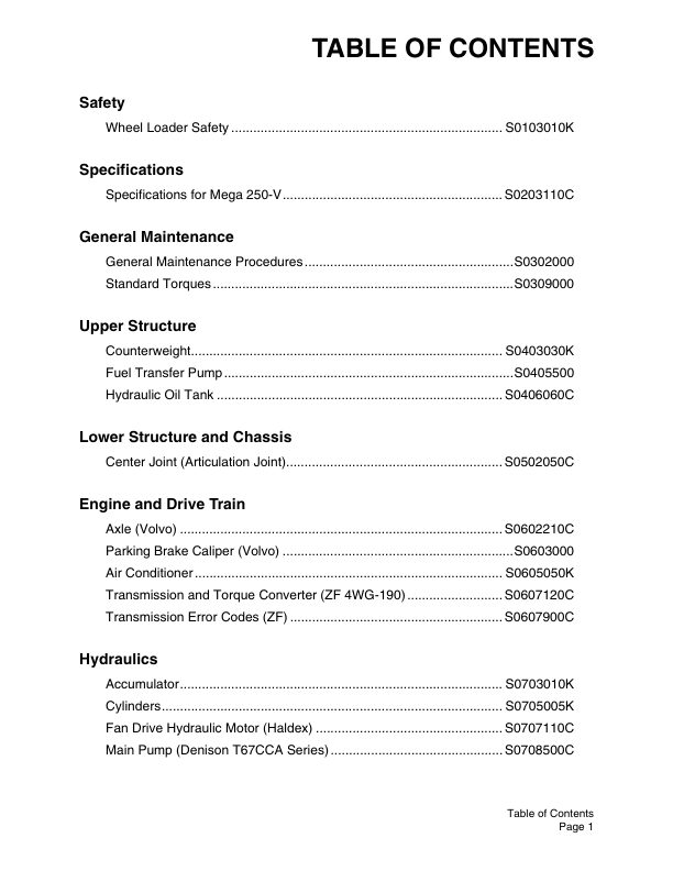 Doosan M250-V Wheel Loader Workshop Manual Thru 1001 Tier I 2001 and Up Tier II - Image 4