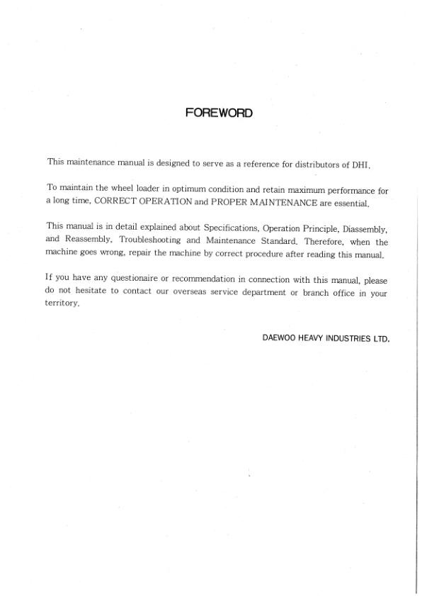 Doosan M300 Wheel Loader Workshop Manual 3001 - Image 2