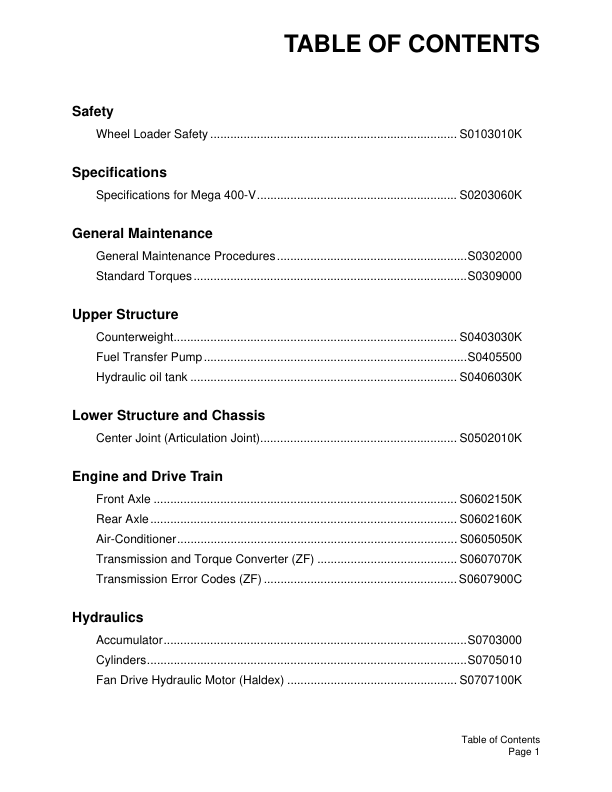 Doosan M400-V Wheel Loader Workshop Manual 2001 and Up - Image 3