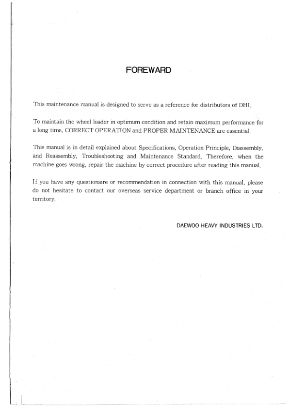 Doosan M400 Wheel Loader and Engine D2366T Workshop Manual - Image 2