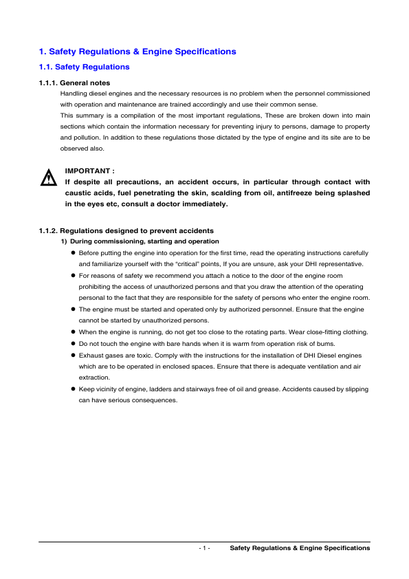 Doosan P158LE P180LE P222LE Diesel Engine Operation and Maintenance Manual - Image 5