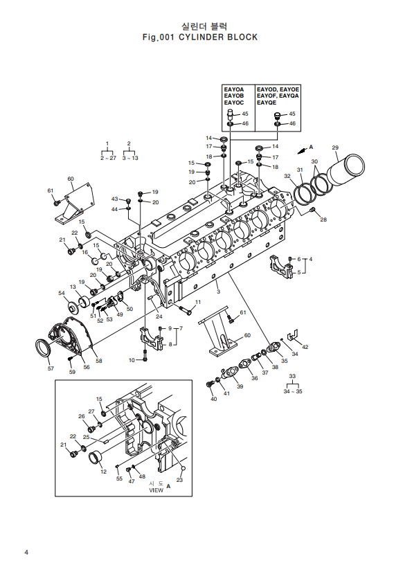 Doosan P222LE-1 P222LE-II P222LE-S Generator Engine Parts Catalog - Image 9