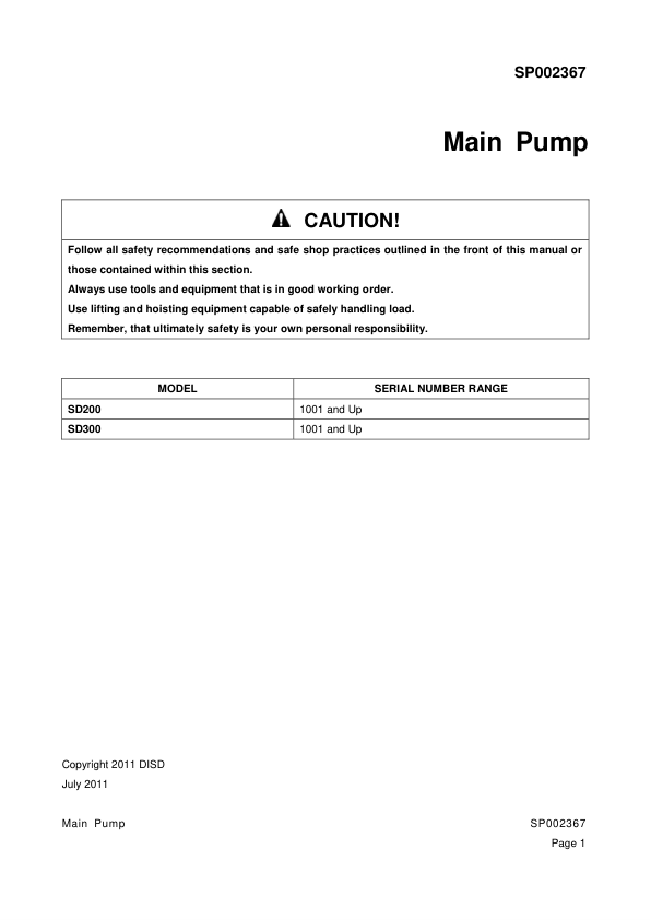 Doosan SD200 Wheel Loader Workshop Manual 1001 and Up Tier II - Image 11