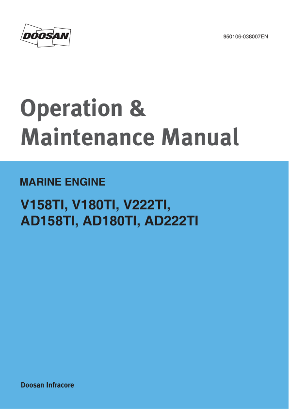 Doosan V158T V180TI V222TI AD158TI AD180TI AD222TI Engine Operation and Maintenance Manual - Image 2