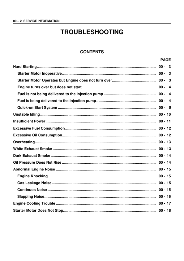 Isuzu NHR NKR NPR 4H Series Engine Workshop Manual - Image 6