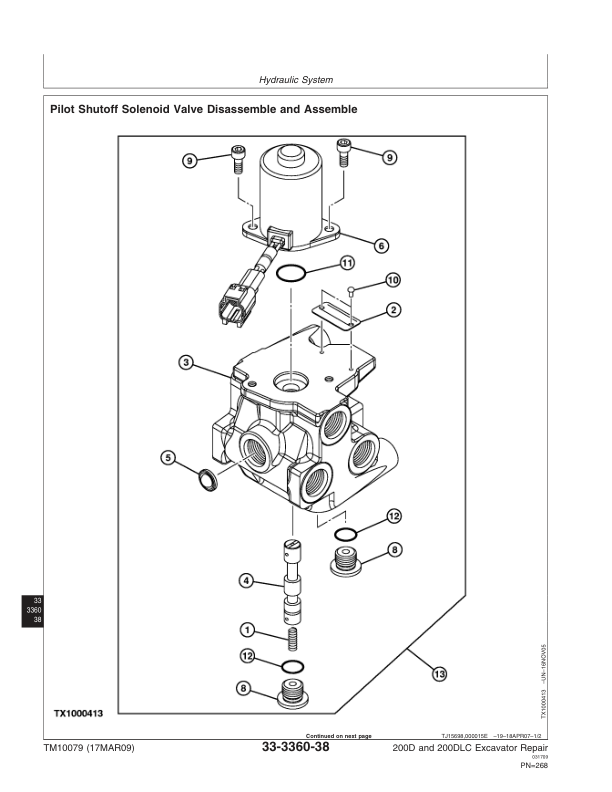 John Deere 200D 200DLC Excavator Repair Technical Manual - Image 8