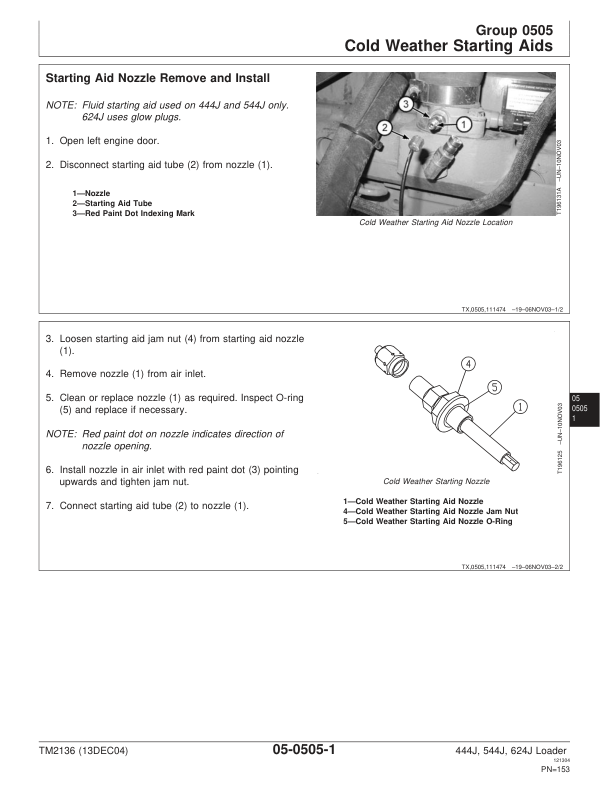 John Deere 444J 544J 624J Loader Repair Technical Manual - Image 6
