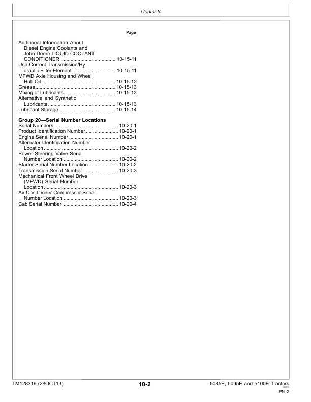 John Deere 5085E 5095E 5100E Tractors Repair Technical Manual - Image 6