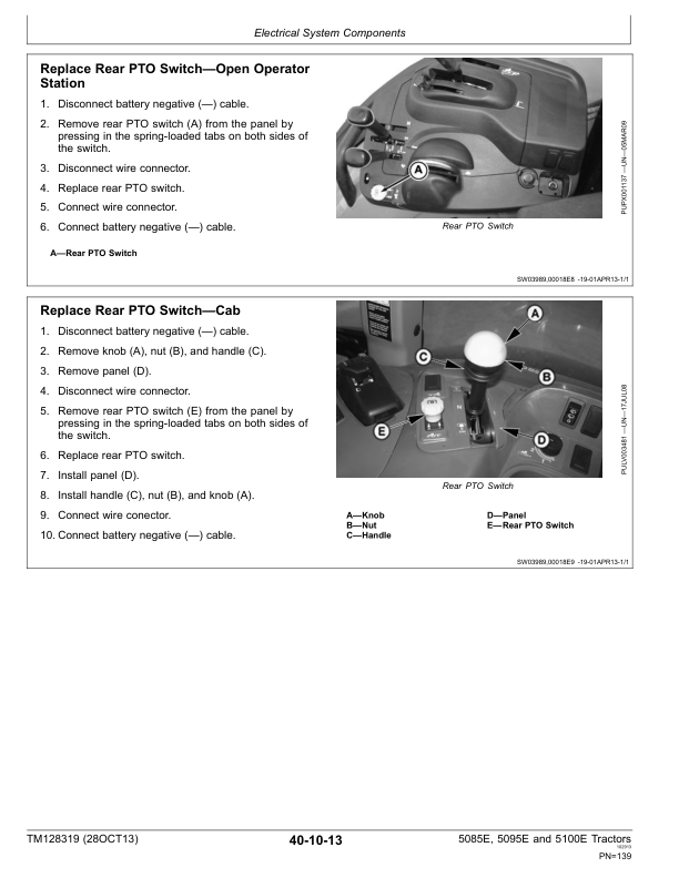 John Deere 5085E 5095E 5100E Tractors Repair Technical Manual - Image 9