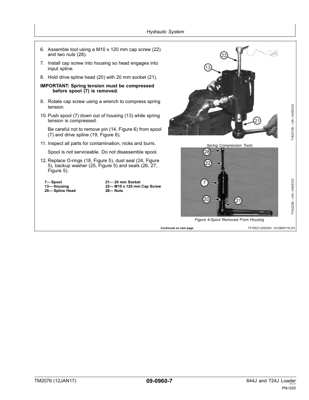 John Deere 644J 724J Loader Repair Technical Manual - Image 8