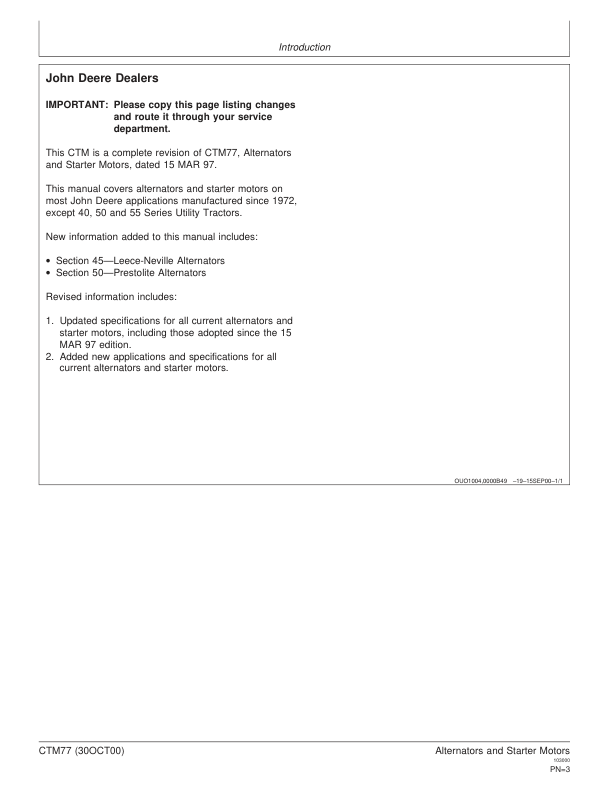 John Deere Diesel Engines Alternators and Starter Motors Component Technical Manual - Image 4