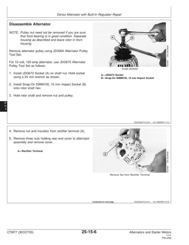 John Deere Diesel Engines Alternators and Starter Motors Component Technical Manual - Image 7