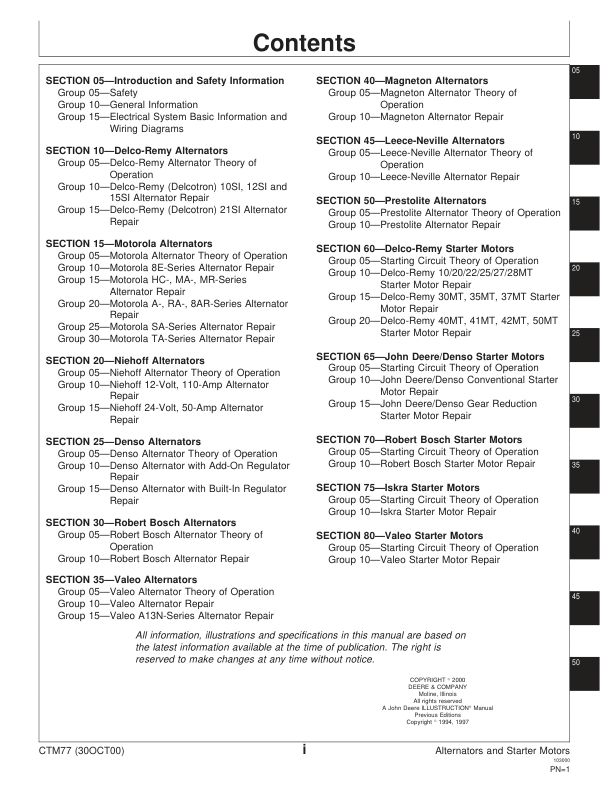 John Deere Diesel Engines Alternators and Starter Motors Component Technical Manual - Image 5