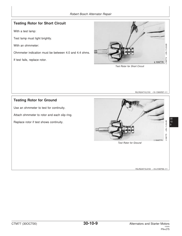 John Deere Diesel Engines Alternators and Starter Motors Component Technical Manual - Image 8